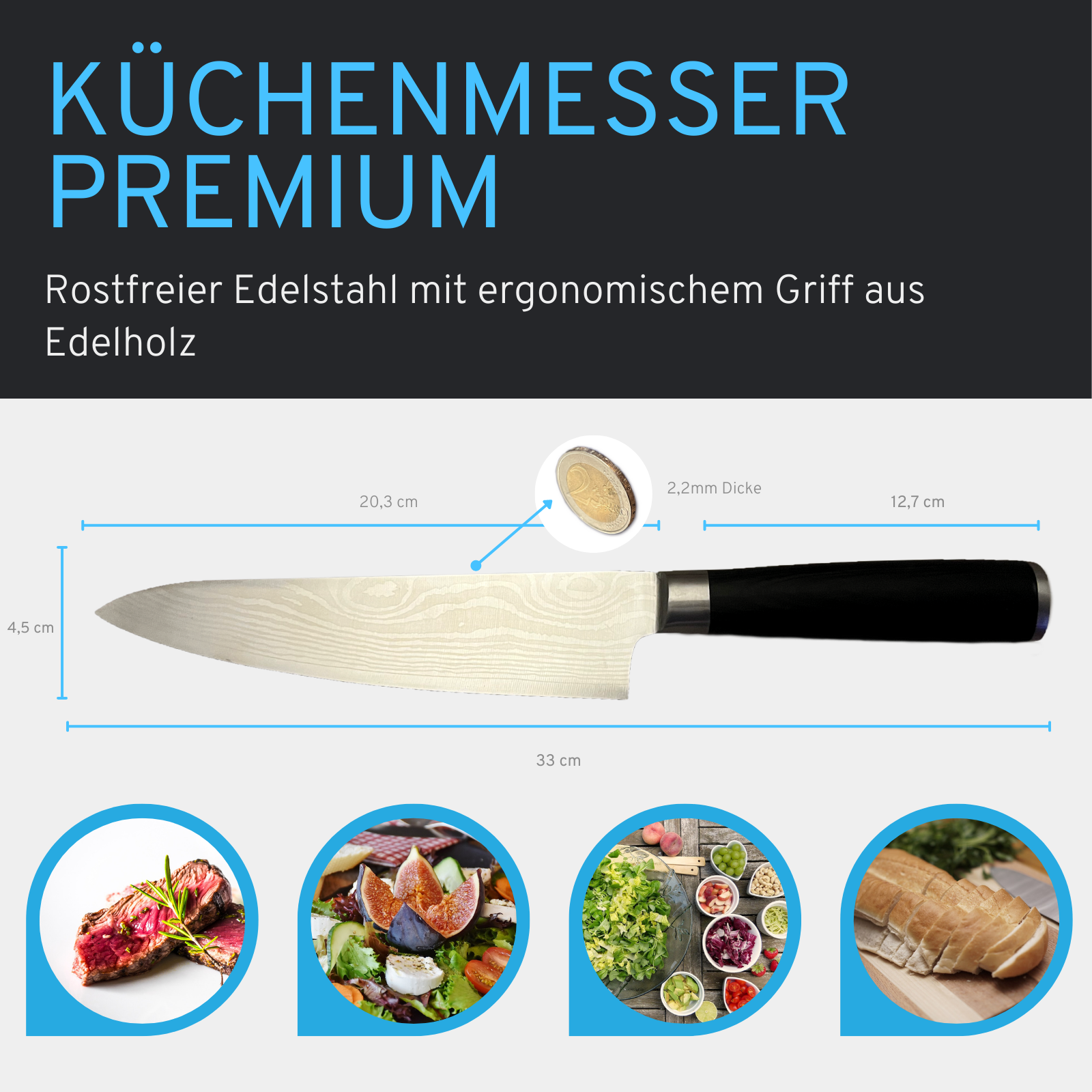 AKRAAT® Küchenmesser - Profi-Qualität für perfekte Schnitte